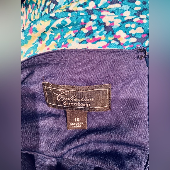 DRESS BARN -WOMENS Flattering Cross Bodice KNEE LENGHT DRESS SIZE 10 - Picture 5 of 7